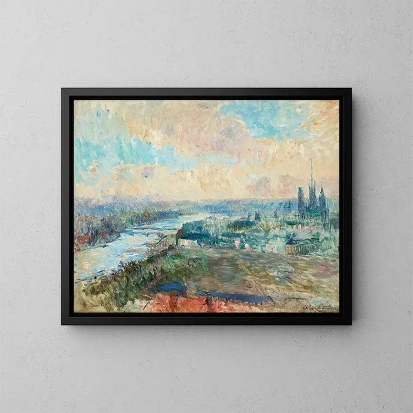 La Seine à Rouen - Albert Lebourg — kehystetty taideteos seinällä