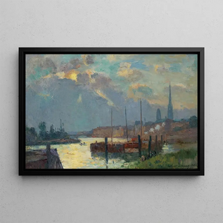 Albert Lebourg - Le Port Et La Cathdrale De Rouen.webp
