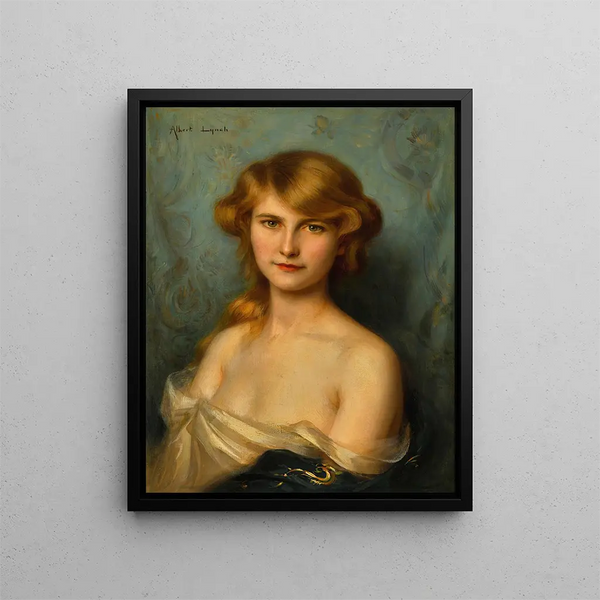 Nuori kaunotar - Albert Lynch — kehystetty taideteos seinällä