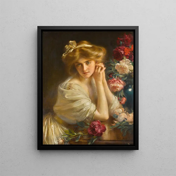 Douce oisiveté - Albert Lynch — kehystetty taideteos seinällä
