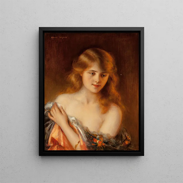 Rêverie - Albert Lynch — kehystetty taideteos seinällä