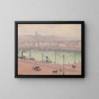 Boulogne-sur-Mer, satama - Albert Marquet — kehystetty taideteos seinällä
