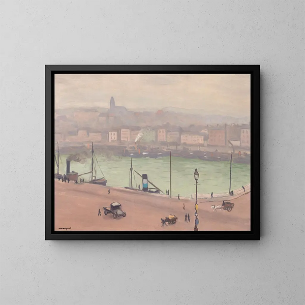 Boulogne-sur-Mer, satama - Albert Marquet — kehystetty taideteos seinällä