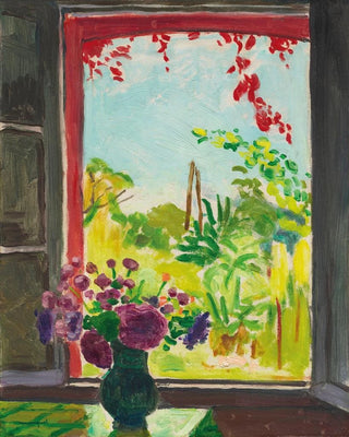 Albert Marquet - Bouquet sur une table devant la fentre Mricourt.webp