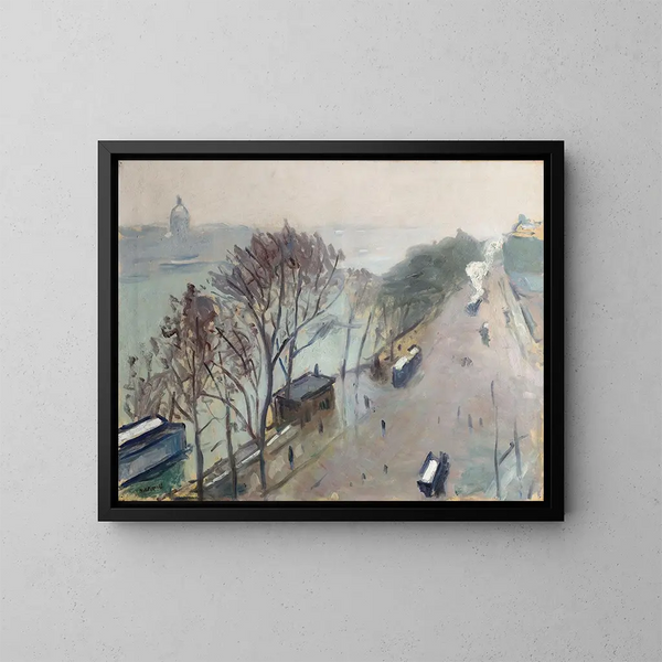 L-talven, Quai du Louvre, lumisateen aikaan - Albert Marquet — kehystetty taideteos seinällä