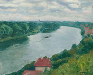 La Frette-sur-Seine, näkymä kukkuloilta Herblayhin päin - Albert Marquet — näkymä teoksesta