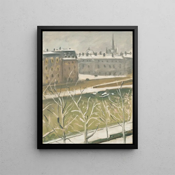 La Sainte-Chapelle sous la neige - Albert Marquet — kehystetty taideteos seinällä