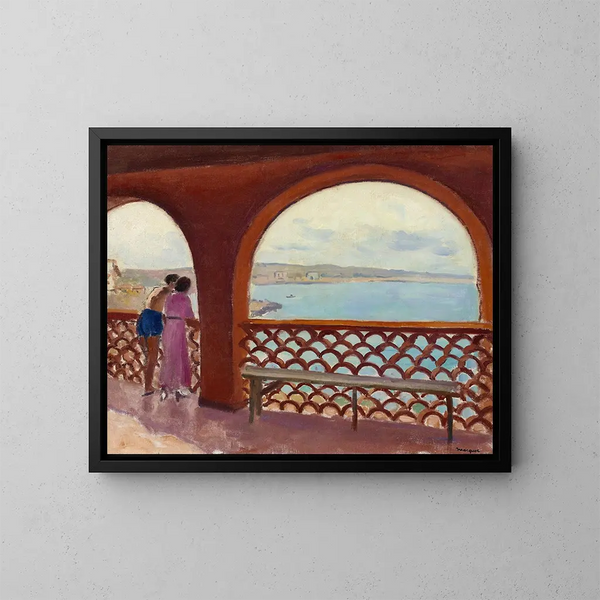 La terrasse de la Madrague - Albert Marquet — kehystetty taideteos seinällä