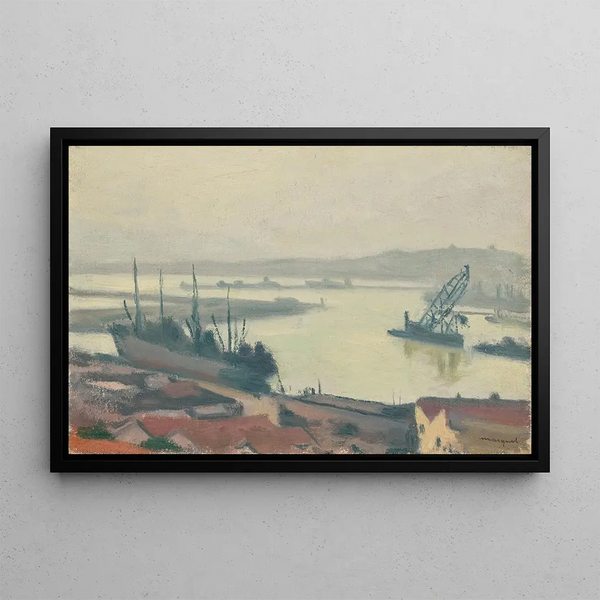 Le Cargo - Albert Marquet — kehystetty taideteos seinällä