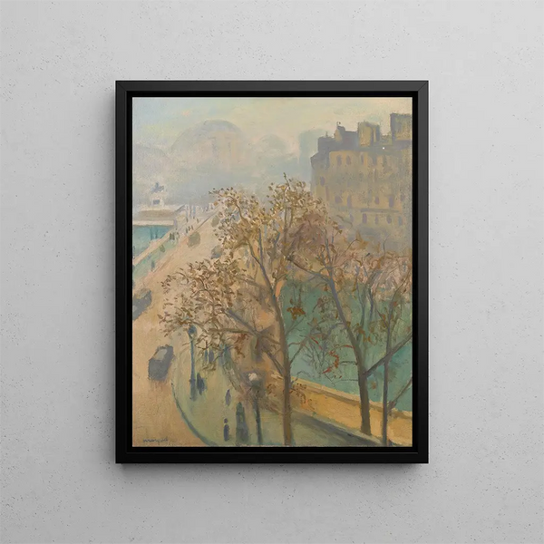 Le Pont-Neuf Brume d'automne - Albert Marquet — kehystetty taideteos seinällä