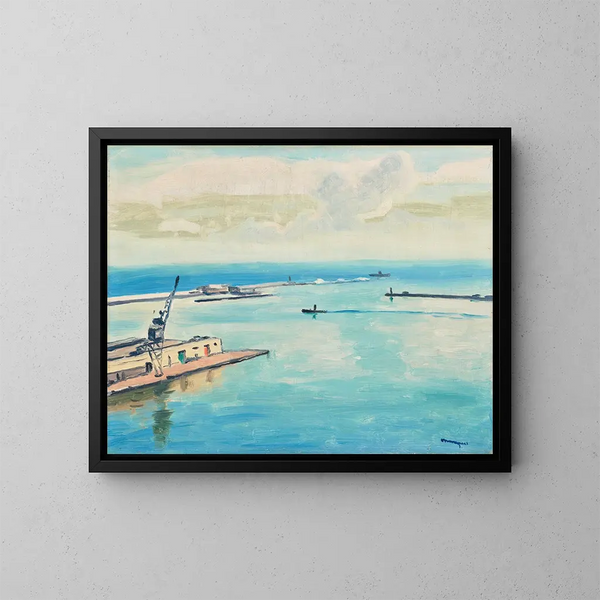 Le Port d'Alger - Albert Marquet — kehystetty taideteos seinällä