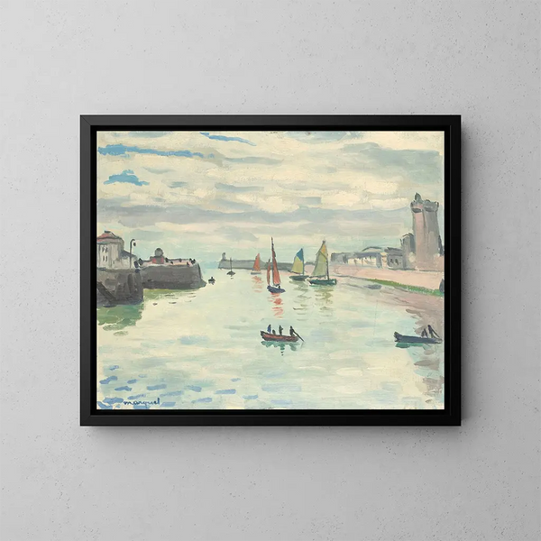Le Port de la Chaume, Les Sables-d'Olonne - Albert Marquet — kehystetty taideteos seinällä