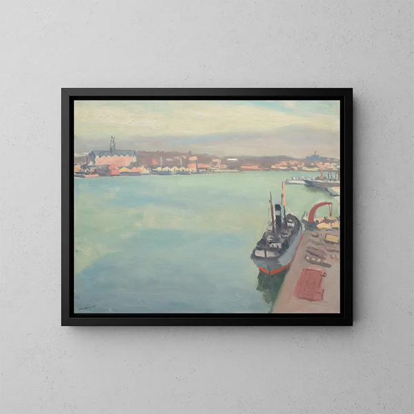Le port de Stockholm au matin de printemps - Albert Marquet — kehystetty taideteos seinällä