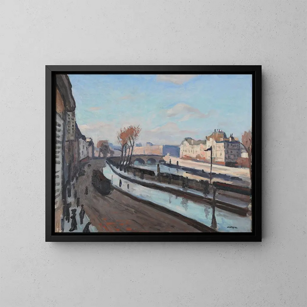 Le quai des Grands-Augustins - Albert Marquet — kehystetty taideteos seinällä