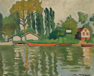 Les Peupliers à Villennes - Albert Marquet — näkymä teoksesta
