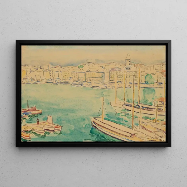 Marseille-maalaus - Albert Marquet — kehystetty taideteos seinällä