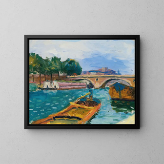 Pont sur la Seine à Paris - Albert Marquet — kehystetty taideteos seinällä