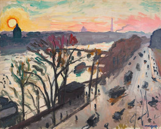Pariisi, Quai du Louvre, Talven aurinko - Albert Marquet — näkymä teoksesta