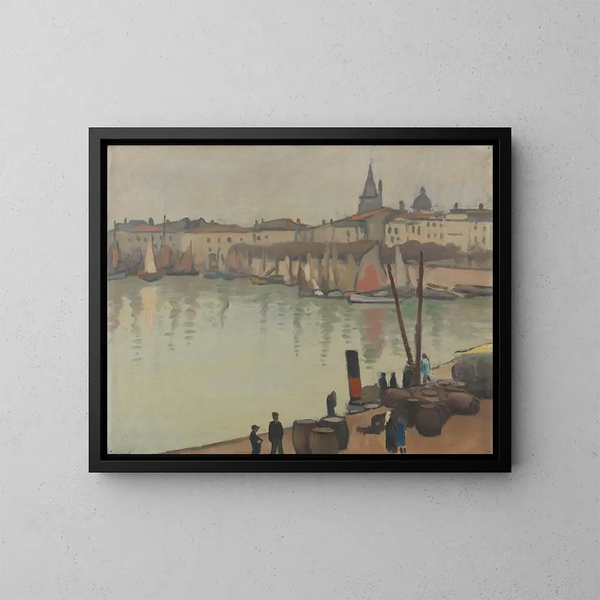 La Rochellen satama - Albert Marquet — kehystetty taideteos seinällä