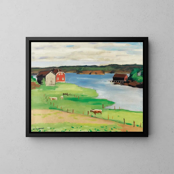 Pâturages à Hesnes - Albert Marquet — kehystetty taideteos seinällä