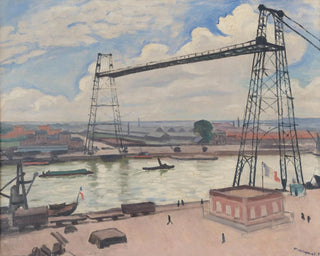 Le pont transbordeur de Rouen - Albert Marquet — näkymä teoksesta
