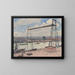 Le pont transbordeur de Rouen - Albert Marquet — kehystetty taideteos seinällä