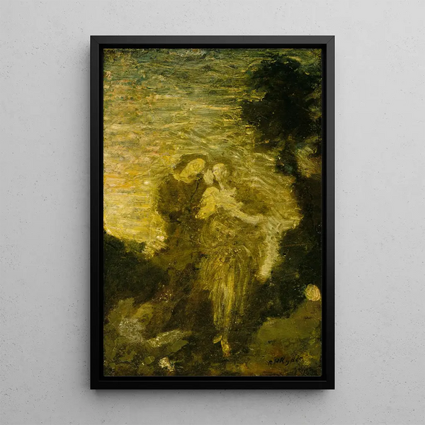Florizel ja Perdita - Albert Pinkham Ryder — kehystetty taideteos seinällä