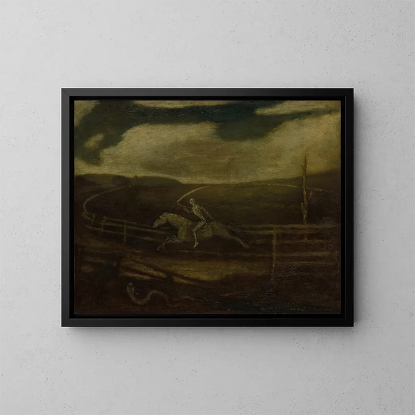 La course de la mort sur un cheval pâle - Albert Pinkham Ryder — kehystetty taideteos seinällä