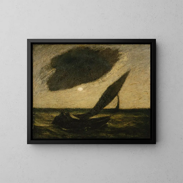 Pilven alla - Albert Pinkham Ryder — kehystetty taideteos seinällä