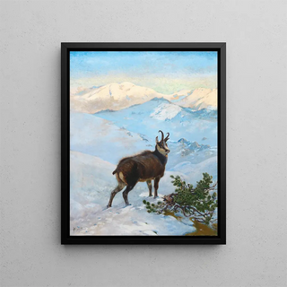 Albert Singer - A Chamois in the Mountains.webp