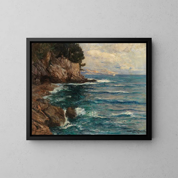 Rochers de Capri - Albert Wenk — kehystetty taideteos seinällä