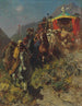 Une caravane sur un col de montagne - Alberto Pasini — näkymä teoksesta