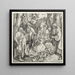 La Sainte Famille avec deux anges musiciens - Albrecht Dürer — kehystetty taideteos seinällä