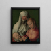 Vierge à l'Enfant avec sainte Anne - Albrecht Dürer — kehystetty taideteos seinällä