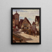 Am Plänlein à Rothenburg - Aleksander Gierymski — kehystetty taideteos seinällä