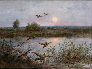 Aleksander Mroczkowski - Ducks over Marshes.webp