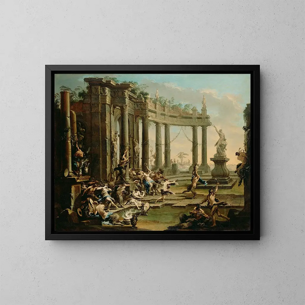 Bacchanale - Alessandro Magnasco — kehystetty taideteos seinällä