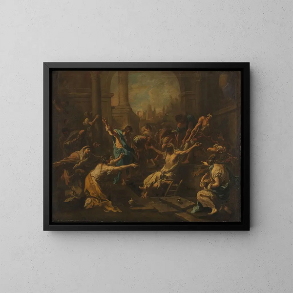 La résurrection de Lazare - Alessandro Magnasco — kehystetty taideteos seinällä