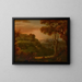 "Une vallée près de Matlock, Derbyshire" - Alexander Cozens — kehystetty taideteos seinällä