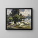 Huit canards au bord de l'eau - Alexander Koester — kehystetty taideteos seinällä