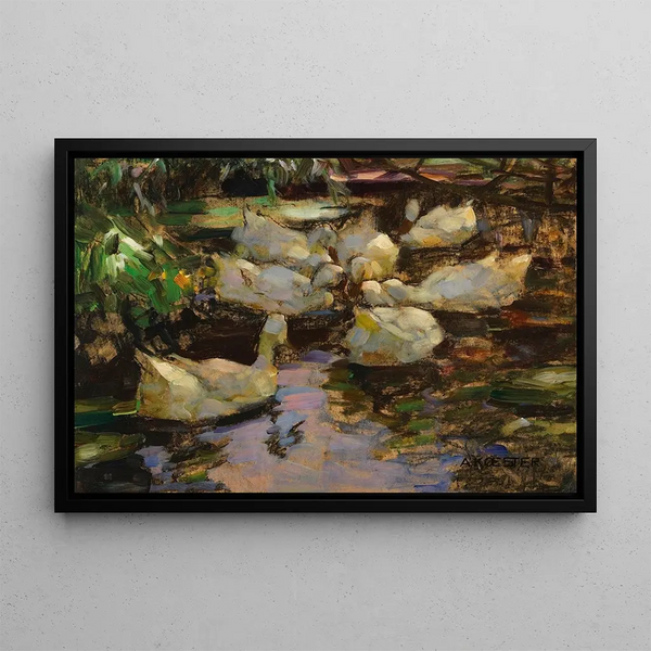 Alexander Koester - Enten im Wasser ohne Sonne.webp