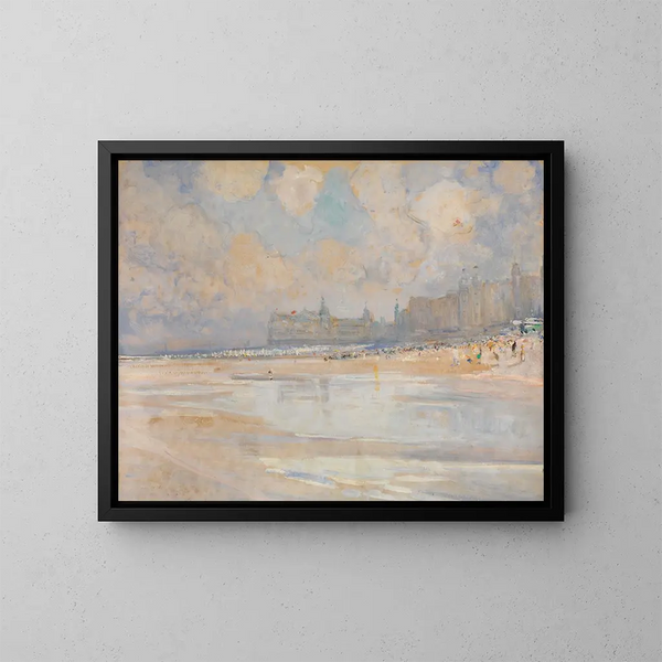 La plage d'Ostende - Alexander Marcette — kehystetty taideteos seinällä