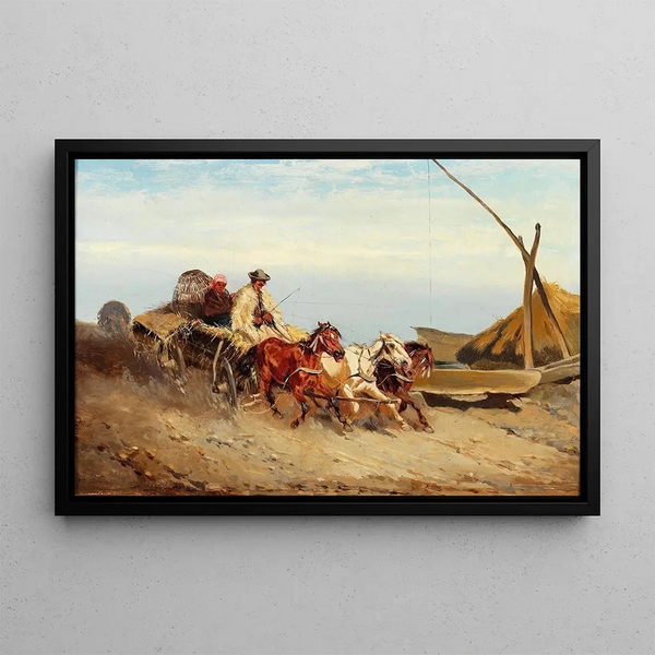 Alexander Von Bensa - Heimfahrt der ungarischen Bauern.webp