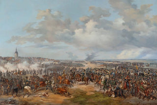 Alexander Wetterling - Swedish Troops Assaulting the Town Gate of Leipzig October 19 1813.webp