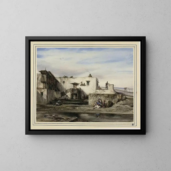 Village grec - Alexandre-Gabriel Decamps — kehystetty taideteos seinällä