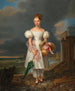 Portrait d'une jeune fille sur la plage - Alexandre-Jean Dubois-Drahonet — näkymä teoksesta