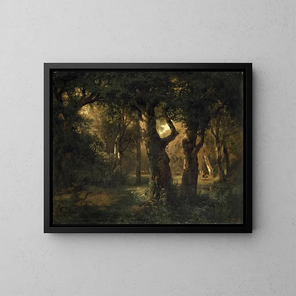 Sisäisestä metsästä - Alexandre Calame — kehystetty taideteos seinällä