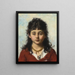 Portrait d'une jeune fille portant un collier - Alexei Harlamoff — kehystetty taideteos seinällä