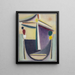 Tête abstrakteja Noir Jaune Violet - Alexej von Jawlensky — kehystetty taideteos seinällä