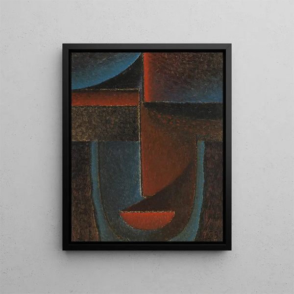 Tête abstrakti sininen-punainen Tête abstrakti sininen-punainen - Alexej von Jawlensky — kehystetty taideteos seinällä
